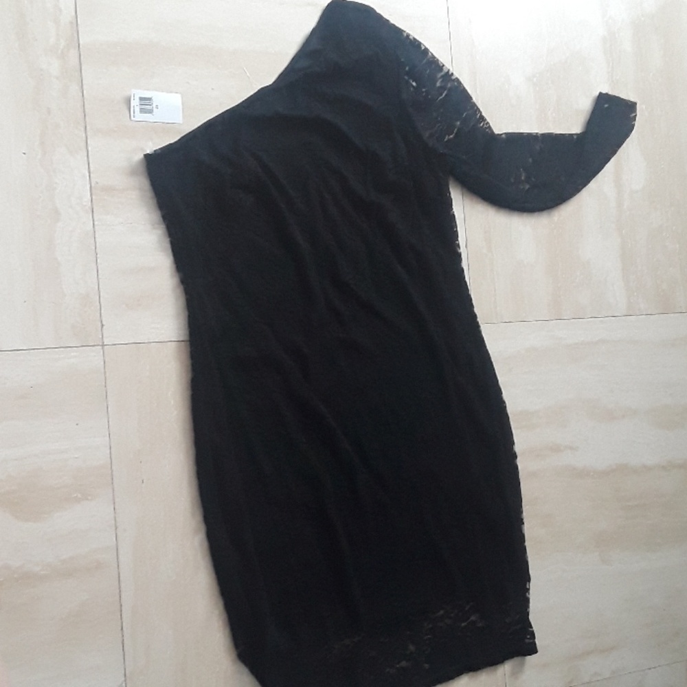 One shoulder lace dress